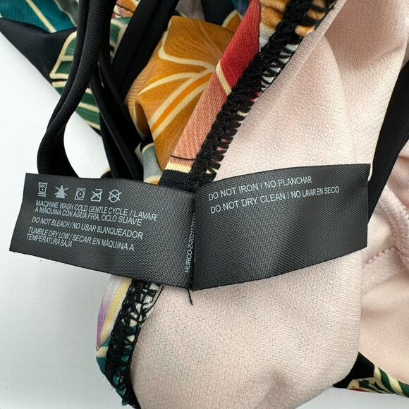 HURLEY | Women's Small One Piece Swimsuit Tropical Floral Strappy Back UPF 50+ - Picture 9 of 10